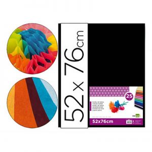 Emb. c/25F Papel Seda 52x70cm - Preto