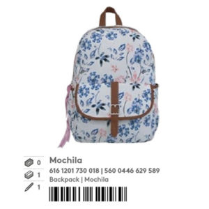 Mochila - Marshmallow Flower Power