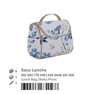 Lancheira - Marshmallow Flower Power