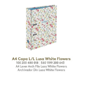 Capa A4 L/L - Lusa White Flowers