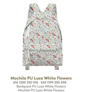 Mochila - Lusa White Flowers