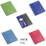 Caderno pautado espiral A4 Ambar cdura cores – Pack c/5