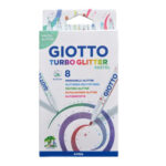 Canetas de feltro c/Glitter – Emb. c/8 – Giotto