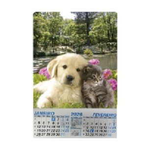 Calendário com fotografias de animais - 2026