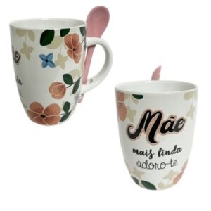 Caneca c/colher - Mãe