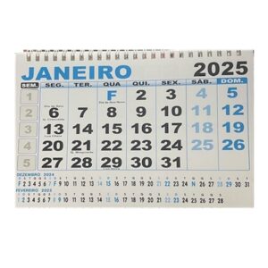 Calendário Secretária arame duplo - 2025