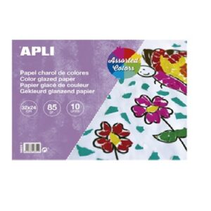 Bloco Papel Lustro 32x24cm 10F sortidas