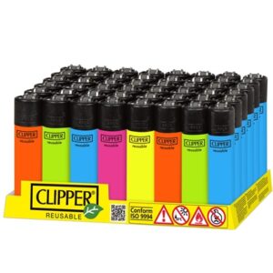 Isqueiros Clipper Fluo c/48