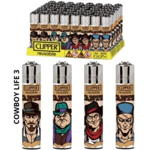 Isqueiros Clipper Cowboy c/48