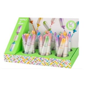 Mini Marcadores Fluorescente Dupla Face - APLI