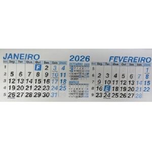 Mini macete calendário standard - 2026