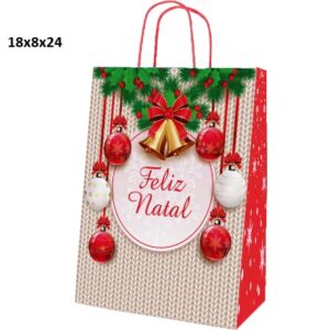 Pack c/10 Sacos Papel Natal " Feliz Natal "