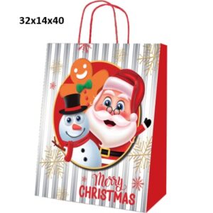 Pack c/10 Sacos Papel Natal " Pai Natal "