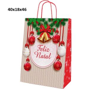 Pack c/10 Sacos Papel Natal " Feliz Natal "