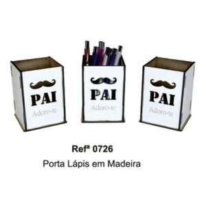 Porta Lápis em Madeira - PAI