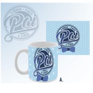 Caneca azul "PAI" - Modelo A