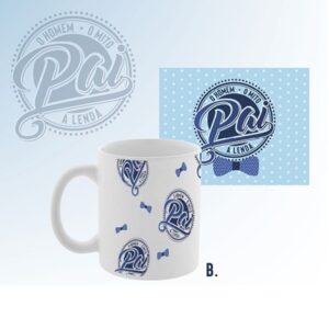 Caneca azul "PAI" - Modelo B