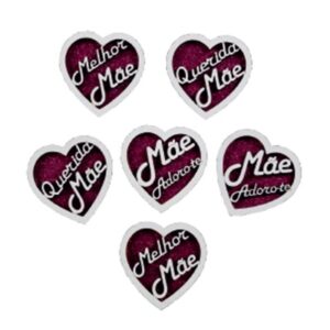 Íman recortado c/glitter "Mãe"