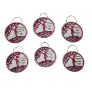 Placa redonda p/pendurar