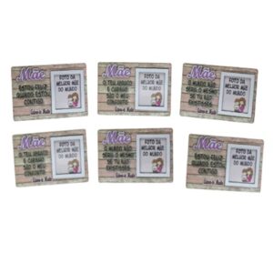 Placa porta-foto "Mãe" - 10x15cm