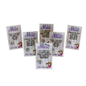 Placa c/frase "Mãe" - 8x14cm