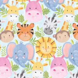 Papel de Embrulho 70×100 – Pack c/25F - Animais da Selva