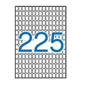 Emb. c/3375 etiquetas 8x12mm - 15 folhas