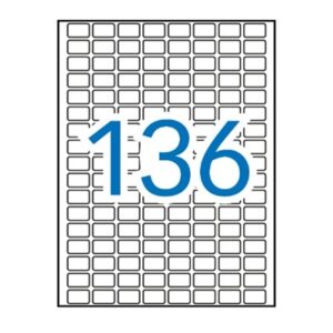 Emb. c/2040 etiquetas 10x16mm - 15 folhas