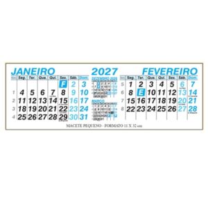 CALENDÁRIO MINI MACETE C/7 FLS - 2027