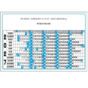 PLANNING EM CARTOLINA 33.5 X 49CM - 2027