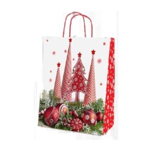 SACO PAPEL L " NATAL BOLAS"