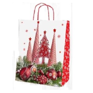 SACO PAPEL XL " NATAL BOLAS"